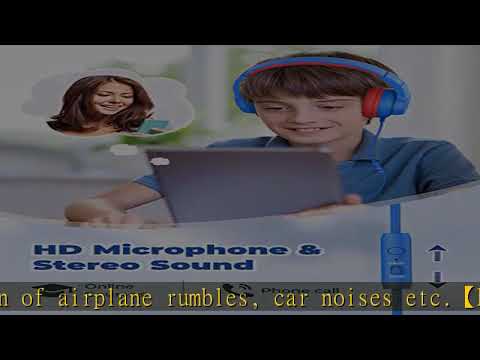 Kids Headphones for School/Travel with Safe Volume 85/94dB, iClever HS19 Stereo Sound Over-Ear Girl