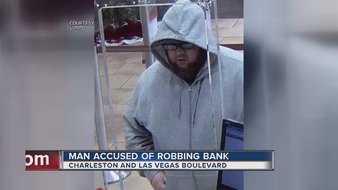 Las Vegas police seek bank robbery suspect - YouTube