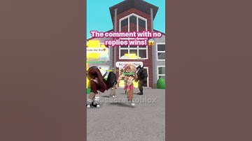 The comment with NO REPLIES WINS! 😱🤫👹💖 *ROBLOX*