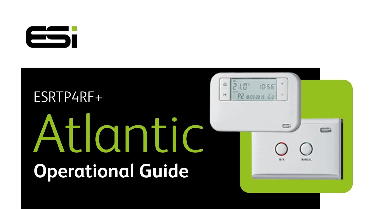 ESi Atlantic ESRTP4RF+ Thermostat - Full Operational Guide