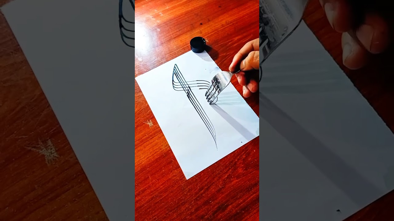 Turning a Kitchen Spoon Into Arabic Calligraphy 🥄🤍 | Allah Name #Shorts