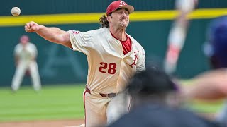 Hogs' Peyton Stovall, Koty Frank, Ty Wilmsmeyer after finishing LSU sweep