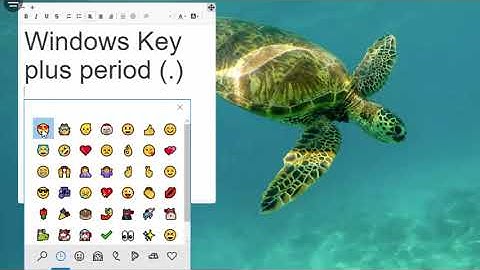 Windows 10 Emoji Keyboard Shortcut