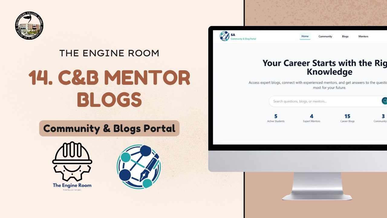 14  C&B MENTOR BLOGS || Community & Blogs Portal || The Engine Room