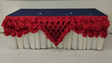 DIAMOND DESIGN WITH ROSE PLEATS DESIGN TWO COLORS COMBINATION