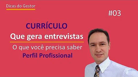 O que se deve colocar em perfil profissional?