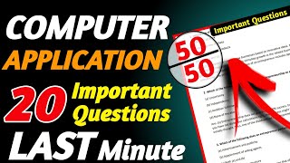 20 Important Questions of Computer Application Class 10 | Class 10 Computer Application Paper screenshot 4