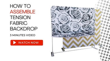 [2022] Step by step to set up a pillow-case tension fabric backdrop