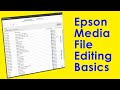 Editing Basics - How to Edit Epson Media Files / Epson Media Installer