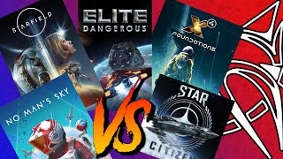 VERSUS : Starfield, No man's sky, Elite Dangerous, Star citizen, X4 Foundation