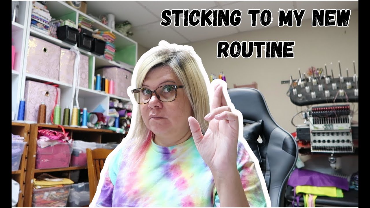 Sticking to my new routine... Etsy Embroidery business YouTube