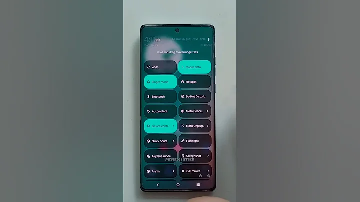 Multiple quick settings in Motorola Edge 50 Fusion #shorts #motorolaedge50fusion