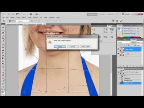 How to remove double chin photoshop cs5 - YouTube