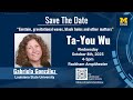Ta-You Wu Lecture - 10/08/25