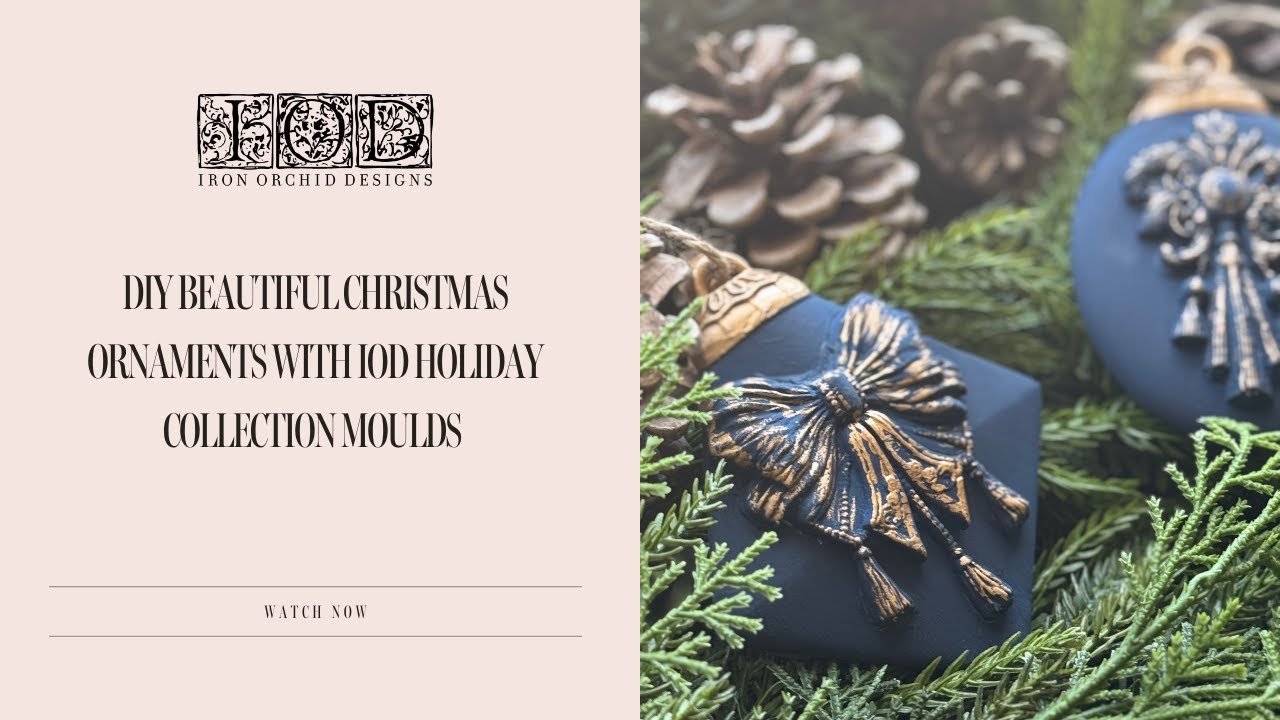Красивые рождественские украшения своими руками с формами из праздничной коллекции IOD