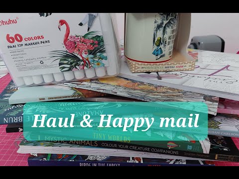 Colouring Books Haul And Increable Happy Mail With Quick Flip Throughs - Thank You So Much!