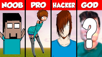 Minecraft Herobrine PIXEL ART CHALLENGE - NOOB vs PRO vs HACKER vs GOD