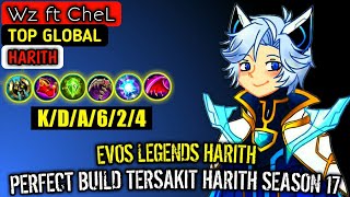 Perfect Harith Best Build Tersakit Season 17 [ Top Global ] Wz ft CheL ~ Mobile Legends