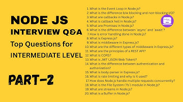 PART-2: Node.js Interview Questions & Answers | Intermediate Level