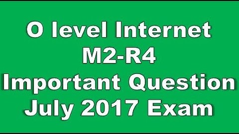 Doeacc Nilelit O level Importaant Question For Internet M2 July 2017 Preparation Full Explain Hindi