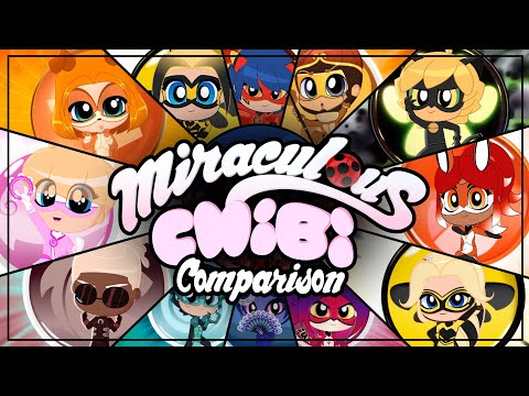 MIRACULOUS CHIBI All Transformations Comparison Original Vs Chibi