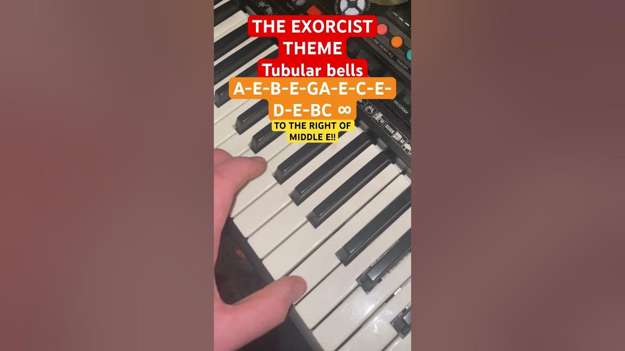 TUBULAR BELLS - THE EXORCIST on the piano | easy piano tutorial #subscribe #exorcist #1kviews #music