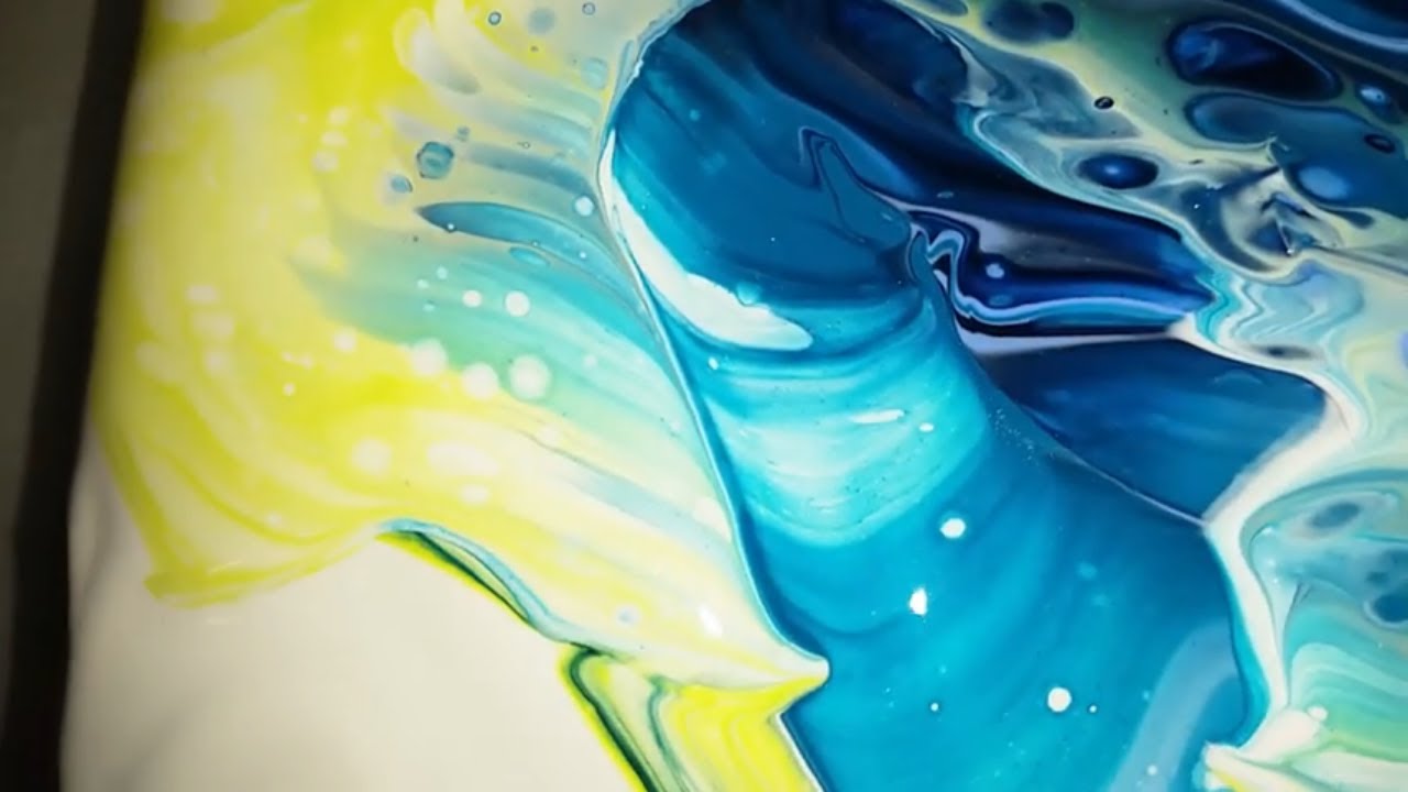Acrylic pour FLOATING CUP dirty flip cup - YouTube