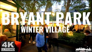 Bryan Park Winter Festival Walk Around - New York Tour