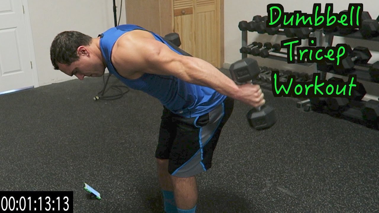 Intense 5 Minute Dumbbell Tricep Workout - YouTube