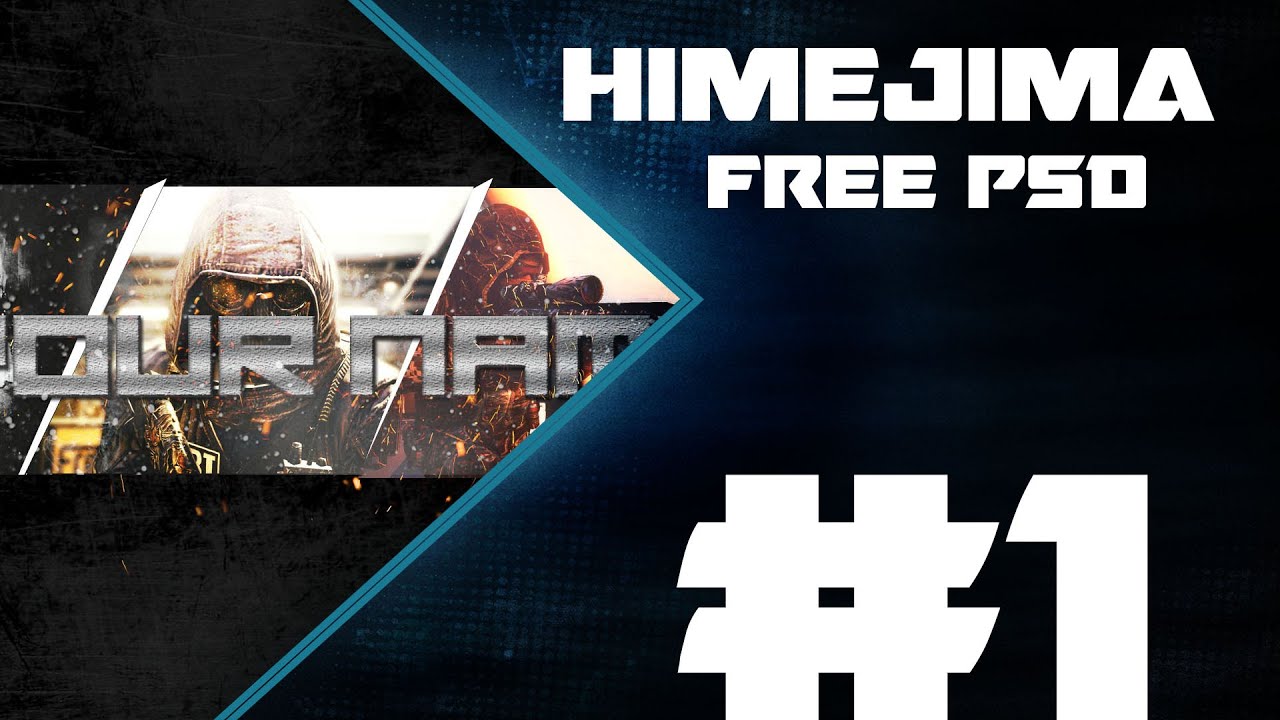 Himejima - PSD - Bedava Youtube Banner (Free Youtube Banner)  #1 - Gaming