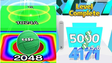 2048 | Ball Run 2048 Merge Number vs [Unlocked 64Sp, 32Sp, 16Sp] Blob Merge 3D vs Number Master