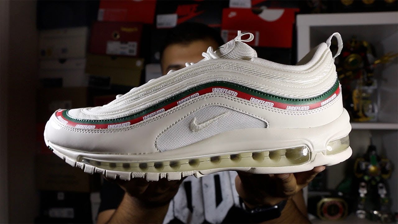 white undefeated air max 97