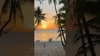 Sunset from the balcony in Boracay #Boracay #Philippines #sunset #beach #VillaCaemilla #travel