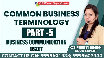 FREE CSEET  | CSEET Business Communication  | FREE CSEET video lectures  | Lec 5 common Business