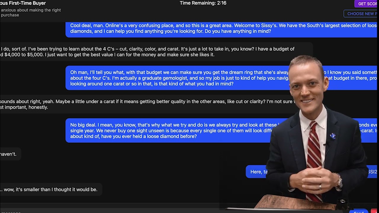 AI Customer for Jewelry Training! Live training with Role Playing