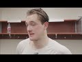 Morgan Geekie, Joonas Korpisalo, and Nikita Zadorov talk after B's lose 4-3 @ ANA