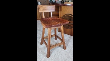How to build this low back swivel bar stool.   Video 1: Introduction and cutting the Maloof joints