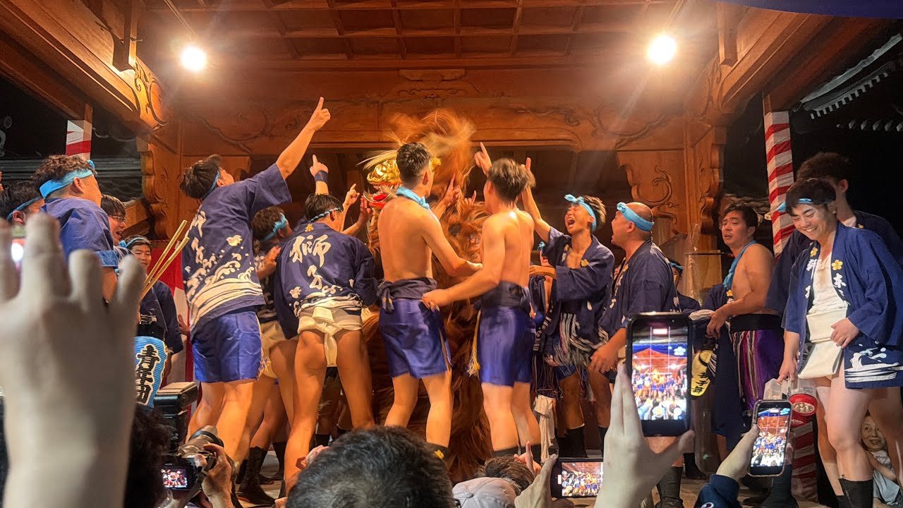 令和7年　大塩秋祭り宵宮　能舞台獅子舞