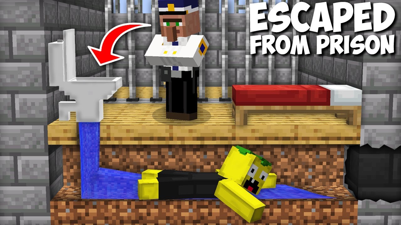 This is THE BEST WAY TO FOOL THE POLICE AND ESCAPE FROM PRISON in Minecraft LEMONCRAFT IS ESCAPING