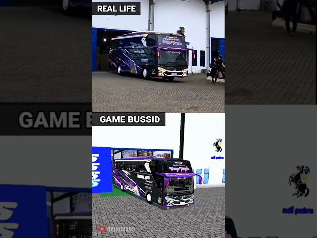 real life vs game Bussid #bussid #bussimulatorindonesia #bussimulator #shorts #fypシ゚viral #basuri class=