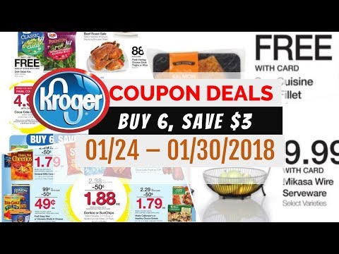 Kroger Coupon Deals January 24   30, 2018 buy 6 save $3