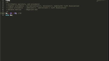 PHP operators - arithmetic