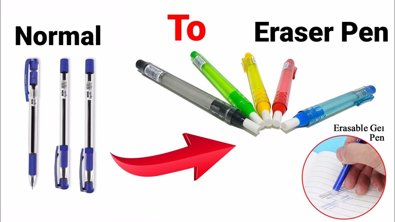 Homemade Eraser Pen with paper  How to make Eraser at Home/ DIY