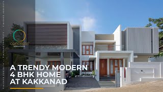 A Trendy Modern 4 Bhk Home At Kakkanad Concepts Design Studio Resimi