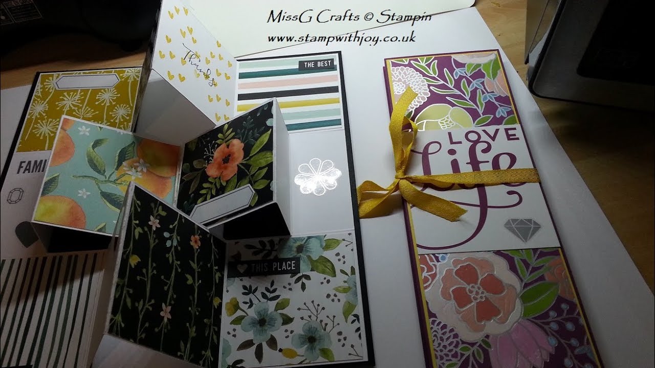 Trifold mini album stampin up - YouTube