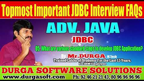 Topmost  JDBC Interview FAQs || Q5. What are various standard steps to develop JDBC Application?