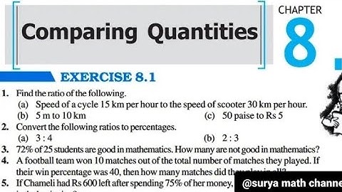 8th chapter//comparing quantities//Exercise-8.1//problems-1,2,3,4,5,6//Easy explanation //easy matha