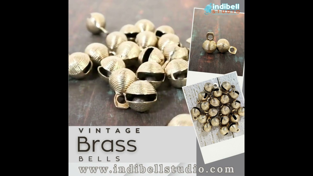Vintage Brass Bells for DIY and Holiday Crafts