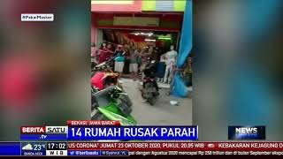 Belasan Rumah di Bekasi Diterjang Puting Beliung