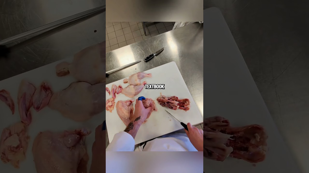 Deboning a chicken in culinary school 🐓